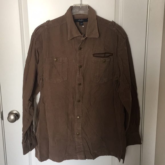 Sean John Corduroy Button Down Shirt - Picture 1 of 3